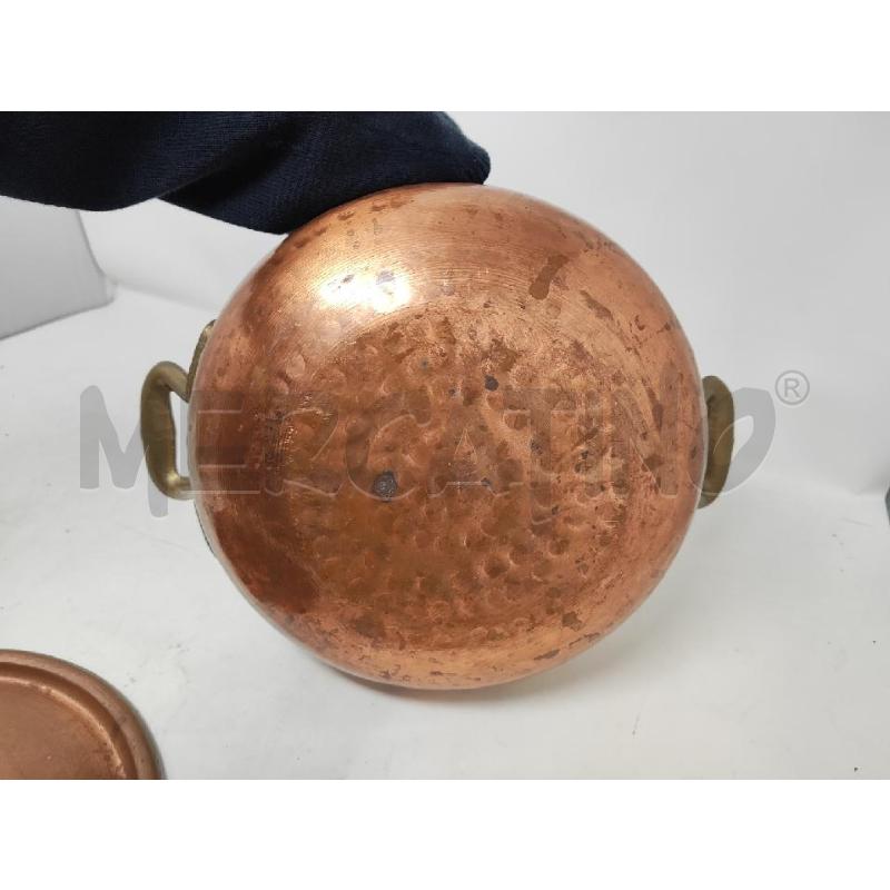 TEGAME RAME + COPERCHIO TONDO MARTELLATO | Mercatino dell'Usato Vinci - fraz. sovigliana 3