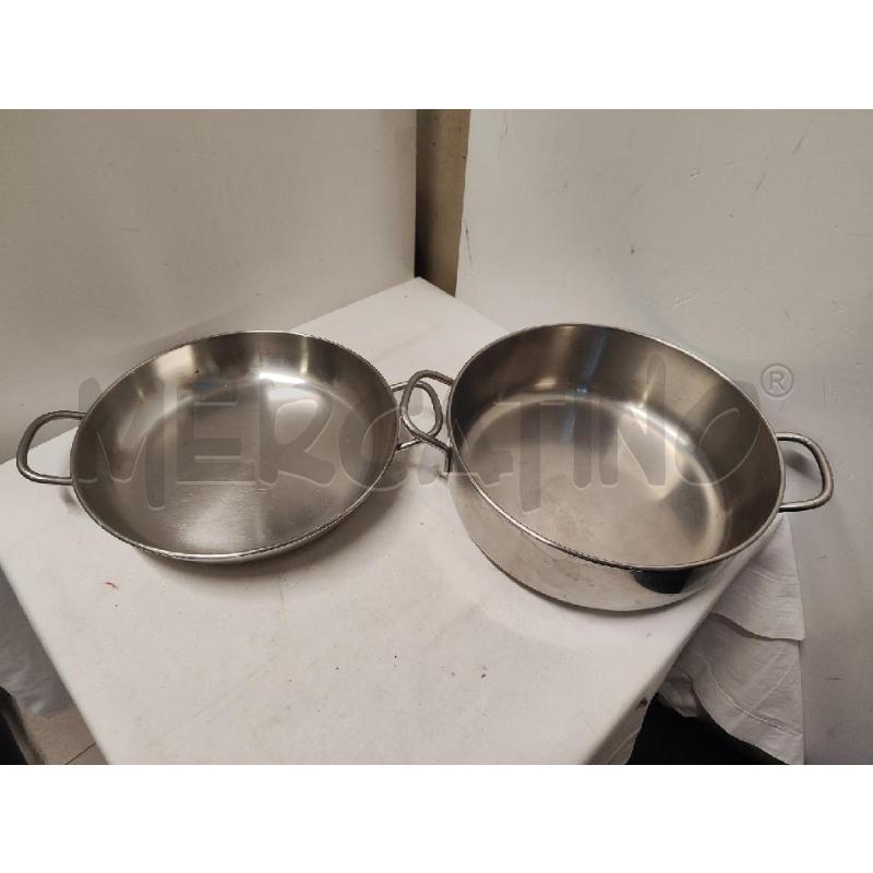 TEGAME + TEGLIA LAGOSTINA ACCIAIO 2 MANICI | Mercatino dell'Usato Vinci - fraz. sovigliana 1