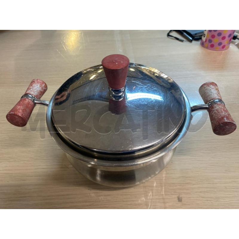 TEGAMINO 16 CM PRANDELLI + COPERCHIO MANICI ROSSI  | Mercatino dell'Usato Vinci - fraz. sovigliana 1