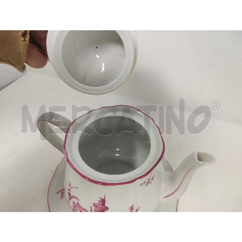 TEIERA + PIATTINO CERAMICA GINORI DECORO ROSA | Mercatino dell'Usato Vinci - fraz. sovigliana 3