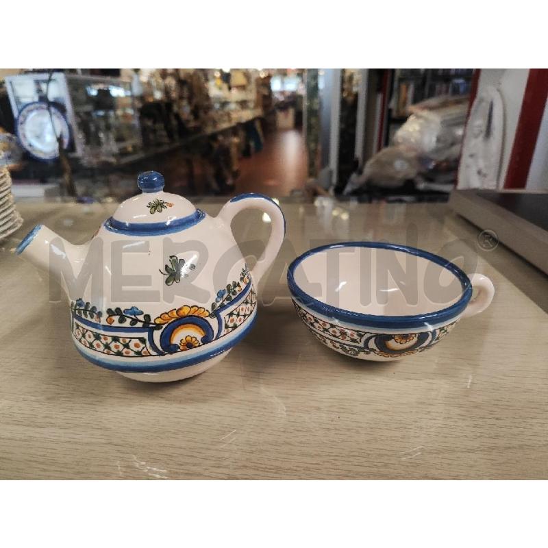 TEIERA + TAZZA CERAMICA BENEVENTO | Mercatino dell'Usato Vinci - fraz. sovigliana 2