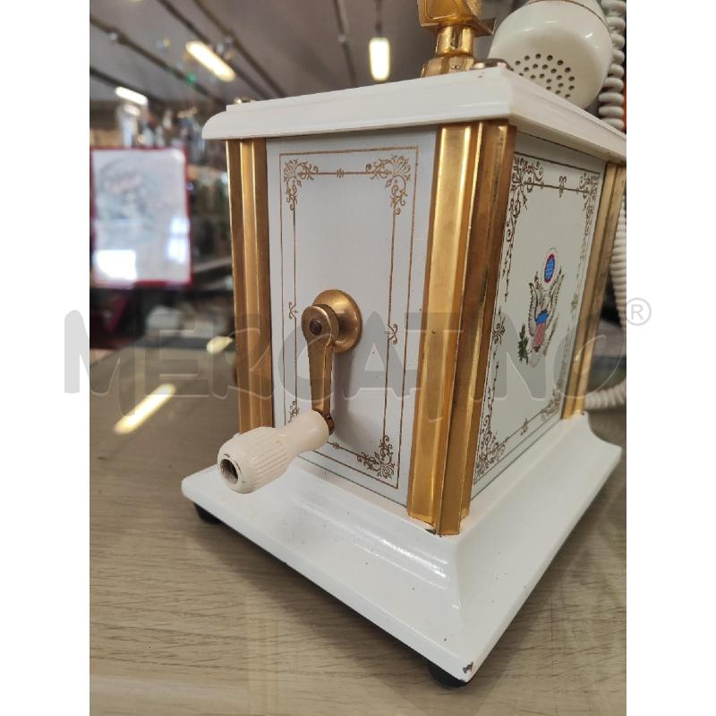 TELEFONO A ROTELLA E MANOVELLA BIANCO ORO | Mercatino dell'Usato Vinci - fraz. sovigliana 3