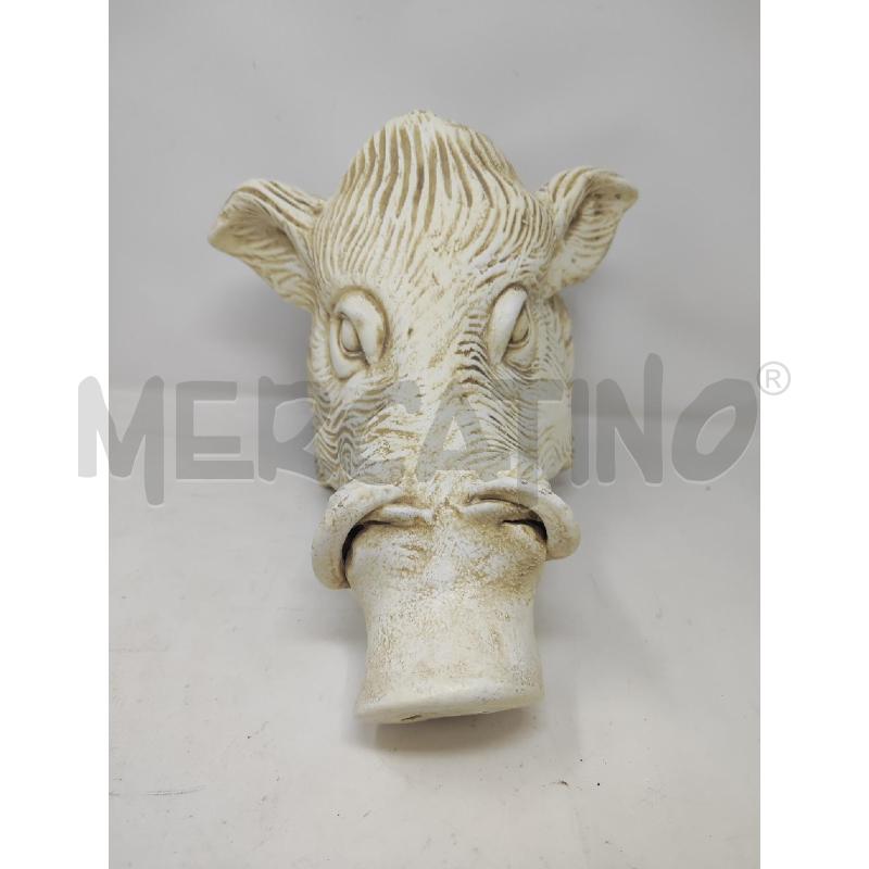TESTA CINGHIALE TERRACOTTA SBIANCATO | Mercatino dell'Usato Vinci - fraz. sovigliana 1