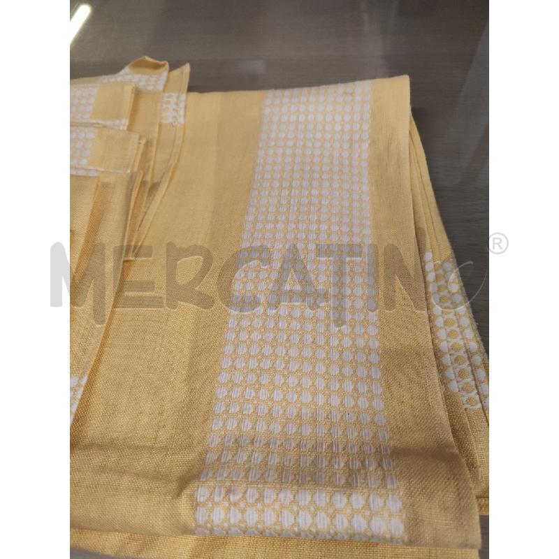 TOVAGLIA QUADRATA 125CM + 6 TOVAGLIOLI GIALLA  BASSETTI | Mercatino dell'Usato Vinci - fraz. sovigliana 3