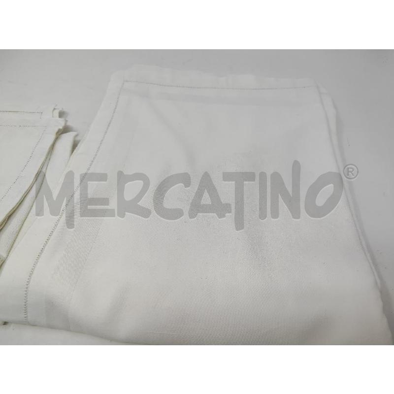 TOVAGLIA RETT. PANNA + 8 TOVAGLIOLI CON GIORNINO | Mercatino dell'Usato Vinci - fraz. sovigliana 2