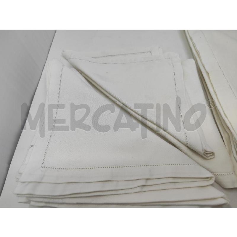 TOVAGLIA RETT. PANNA + 8 TOVAGLIOLI CON GIORNINO | Mercatino dell'Usato Vinci - fraz. sovigliana 3