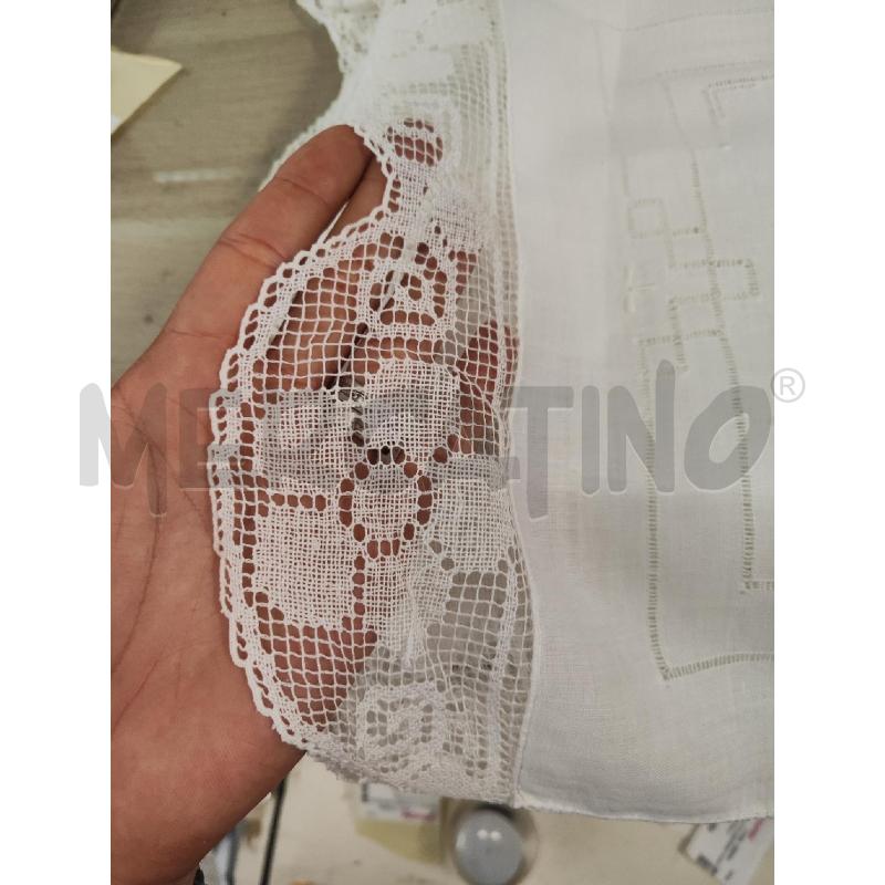 TOVAGLIA RETT. QUADRATI INSERTI TRINA BIANCA  | Mercatino dell'Usato Vinci - fraz. sovigliana 5