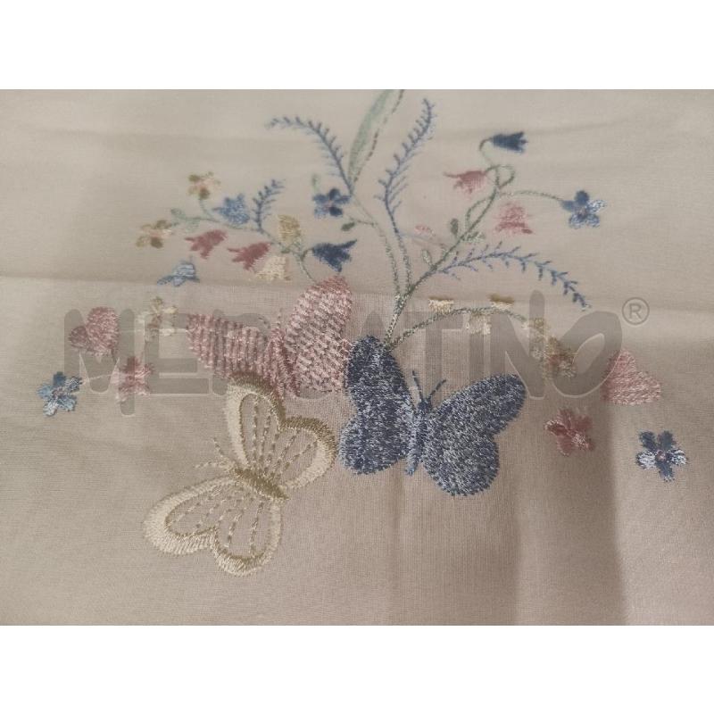 TOVAGLIA RETT + 12 TOVAGLIOLI RICAMO FIORI BLU NUOVA | Mercatino dell'Usato Vinci - fraz. sovigliana 4