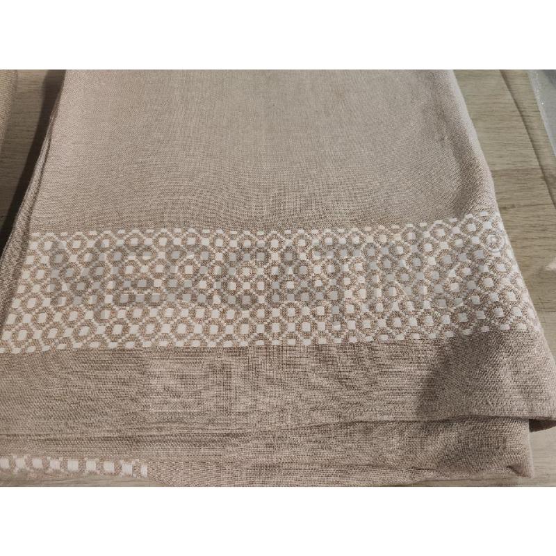 TOVAGLIA + 6 TOVAGLIOLI BEIGE ROMBI QUADRETTI PANNA | Mercatino dell'Usato Vinci - fraz. sovigliana 2