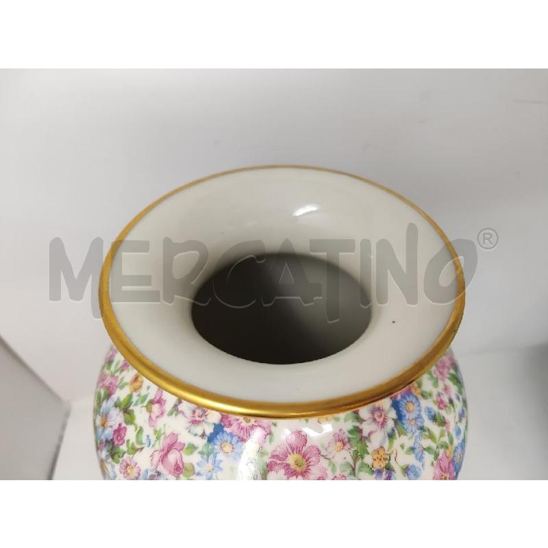 VASO CERAMICA BAVARIA H.34 FIORELLINI ROSA AZZURRO | Mercatino dell'Usato Vinci - fraz. sovigliana 2