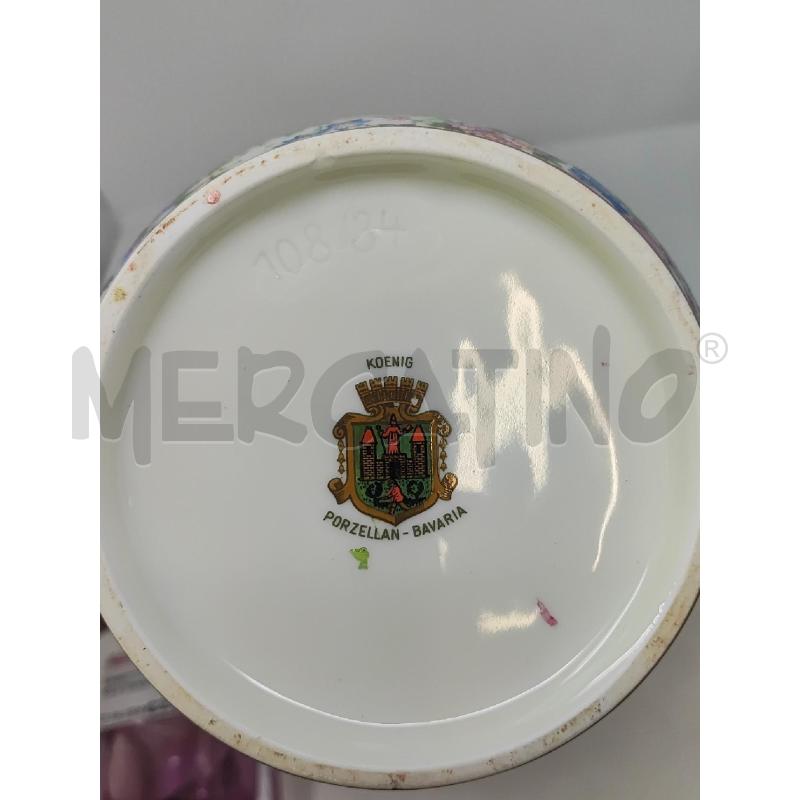 VASO CERAMICA BAVARIA H.34 FIORELLINI ROSA AZZURRO | Mercatino dell'Usato Vinci - fraz. sovigliana 3