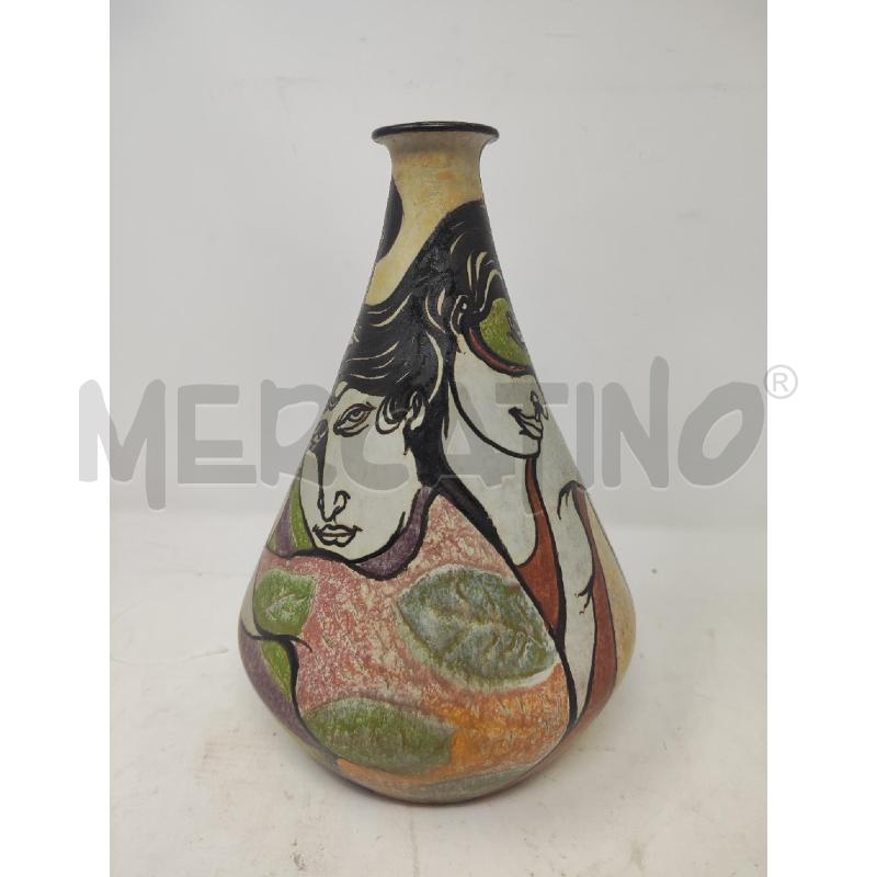 VASO CERAMICA VOLTI A. MANZI ITALICA ARS | Mercatino dell'Usato Vinci - fraz. sovigliana 1