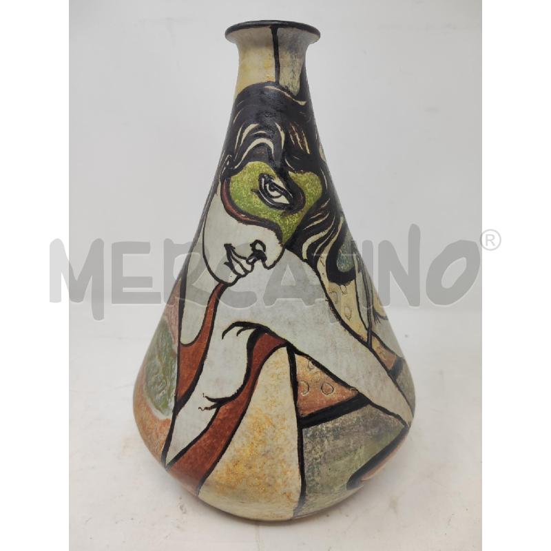 VASO CERAMICA VOLTI A. MANZI ITALICA ARS | Mercatino dell'Usato Vinci - fraz. sovigliana 2