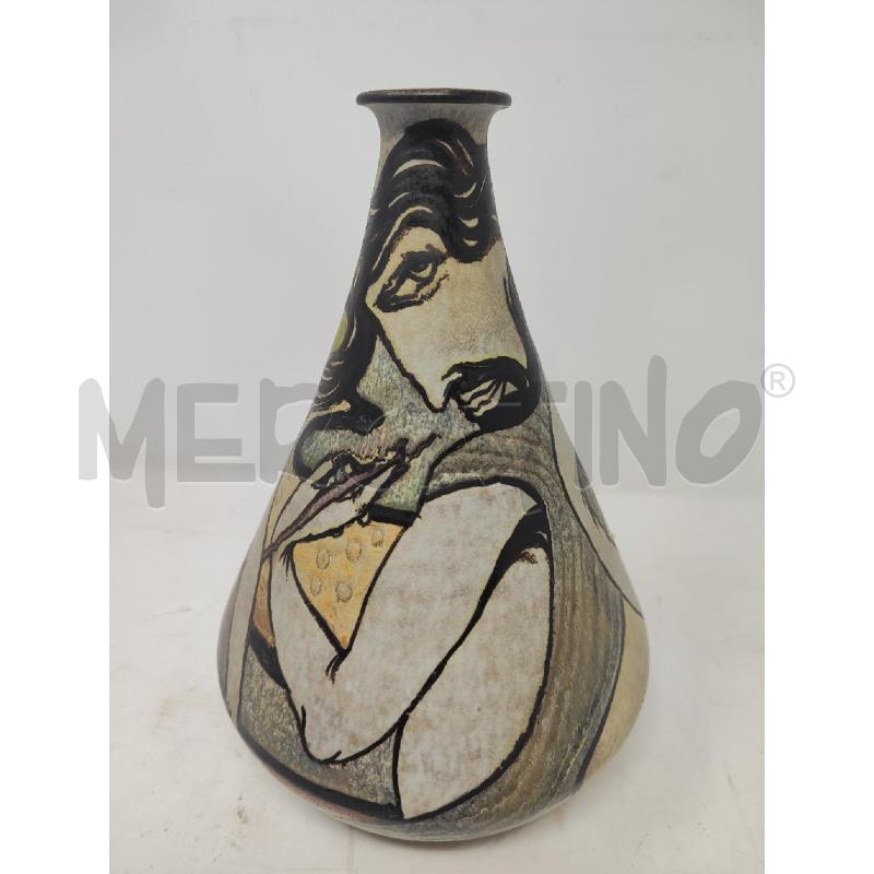 VASO CERAMICA VOLTI A. MANZI ITALICA ARS | Mercatino dell'Usato Vinci - fraz. sovigliana 3