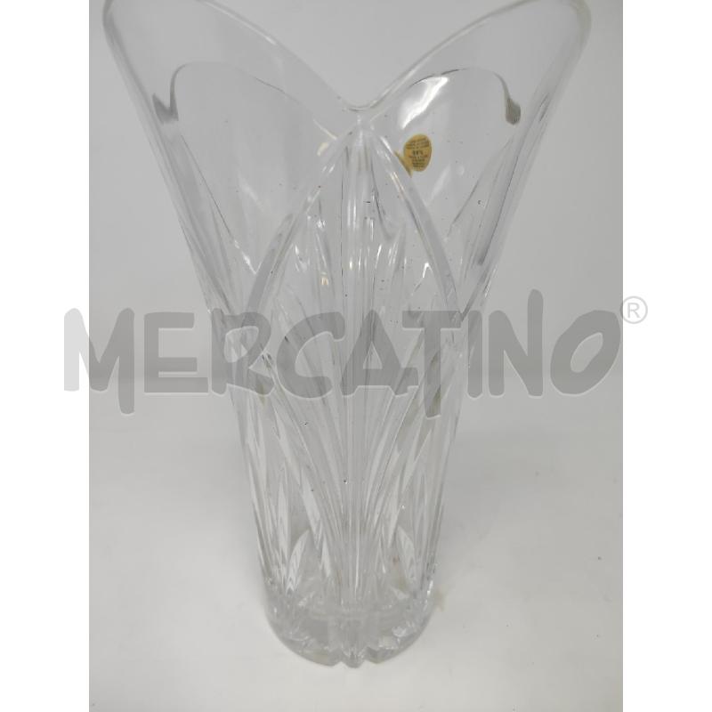 VASO CRISTALLO FIORE MOLATO RIGHE  | Mercatino dell'Usato Vinci - fraz. sovigliana 3