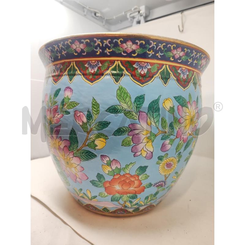 VASO IN TERRACOTTA AZZURRO UCCELLI E PESCI | Mercatino dell'Usato Vinci - fraz. sovigliana 3
