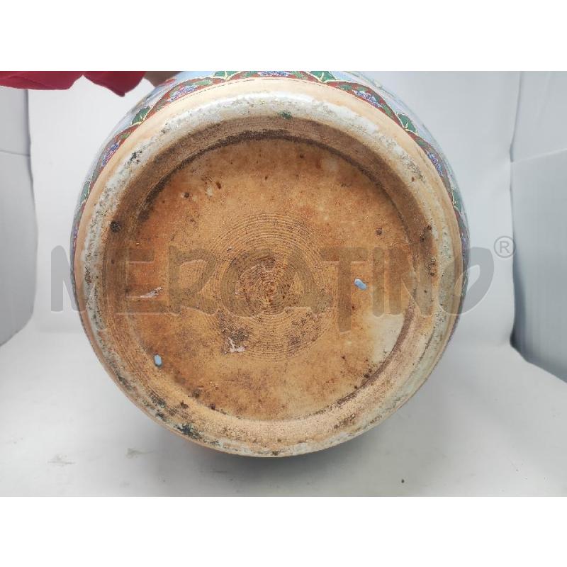 VASO IN TERRACOTTA AZZURRO UCCELLI E PESCI | Mercatino dell'Usato Vinci - fraz. sovigliana 4