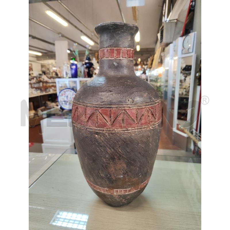 VASO IN TERRACOTTA GRIGIO BALZA ROSSA | Mercatino dell'Usato Vinci - fraz. sovigliana 1