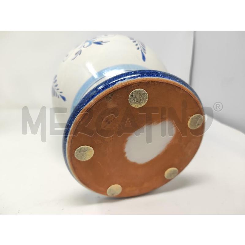 VASO IN TERRACOTTA PALLA DECORO BLU AZZURRO | Mercatino dell'Usato Vinci - fraz. sovigliana 2