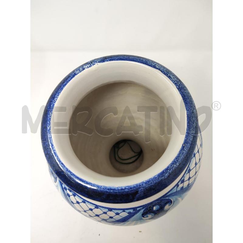 VASO IN TERRACOTTA PALLA DECORO BLU AZZURRO | Mercatino dell'Usato Vinci - fraz. sovigliana 3