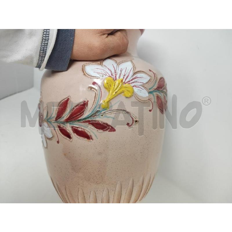 VASO IN TERRACOTTA ROSA INCISO FIORI | Mercatino dell'Usato Vinci - fraz. sovigliana 2
