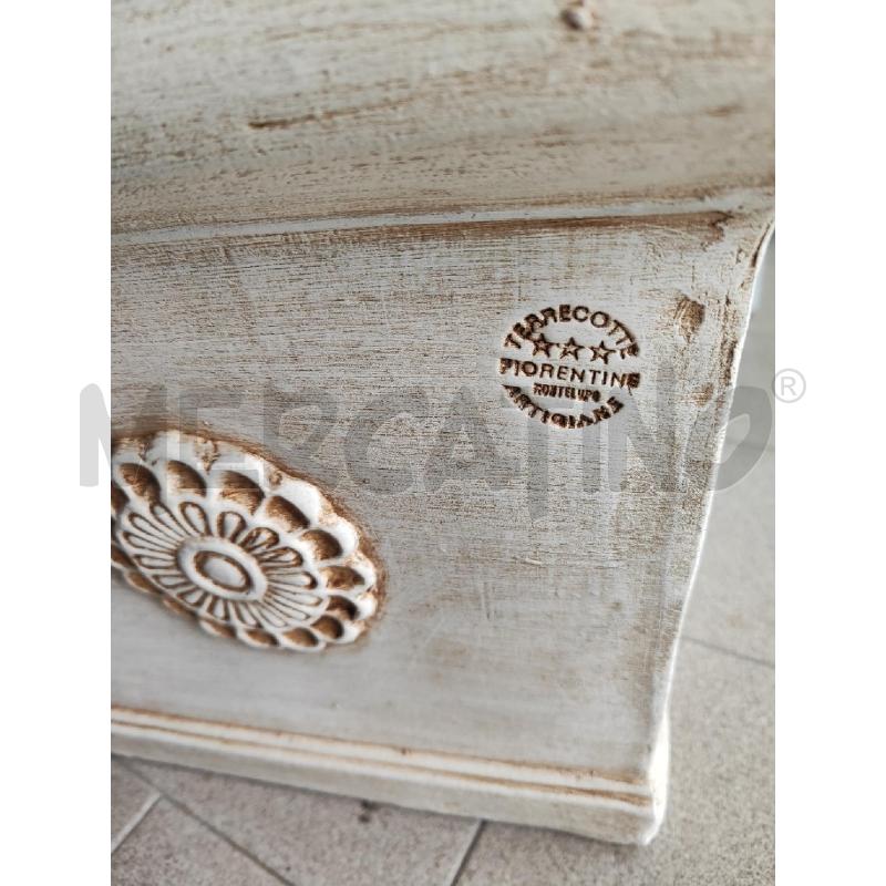 VASO IN TERRACOTTA SBIANCATO 34X34 FIORE | Mercatino dell'Usato Vinci - fraz. sovigliana 3