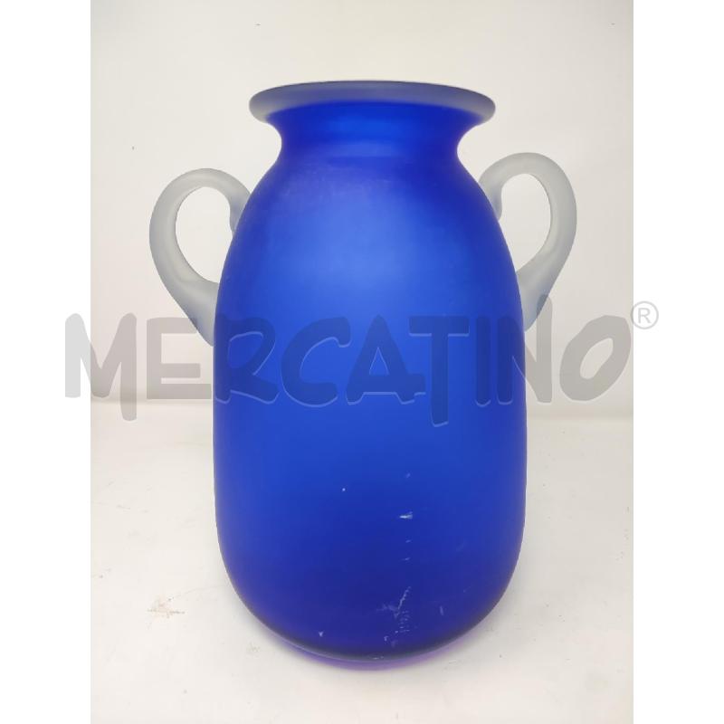 VASO VETRO BLU 2 MANICI | Mercatino dell'Usato Vinci - fraz. sovigliana 1
