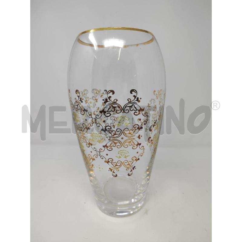 VASO VETRO DECORO ORO | Mercatino dell'Usato Vinci - fraz. sovigliana 1