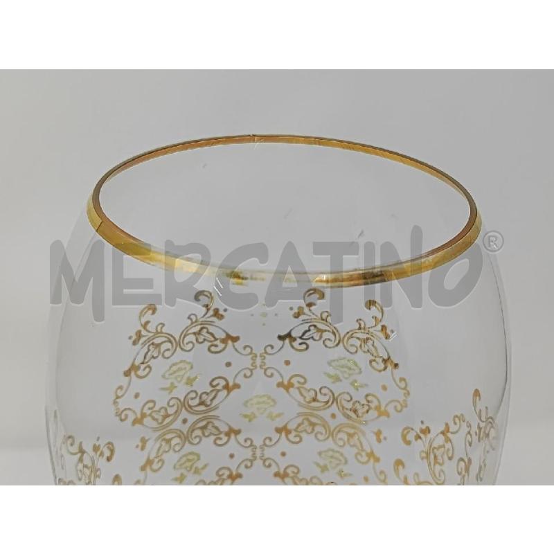 VASO VETRO DECORO ORO | Mercatino dell'Usato Vinci - fraz. sovigliana 2