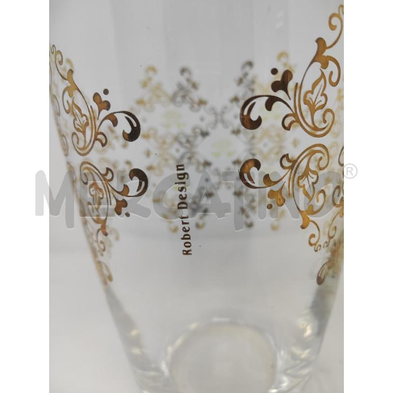 VASO VETRO DECORO ORO | Mercatino dell'Usato Vinci - fraz. sovigliana 3