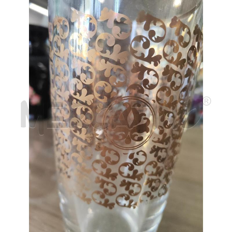 VASO VETRO DECORO ORO  | Mercatino dell'Usato Vinci - fraz. sovigliana 4