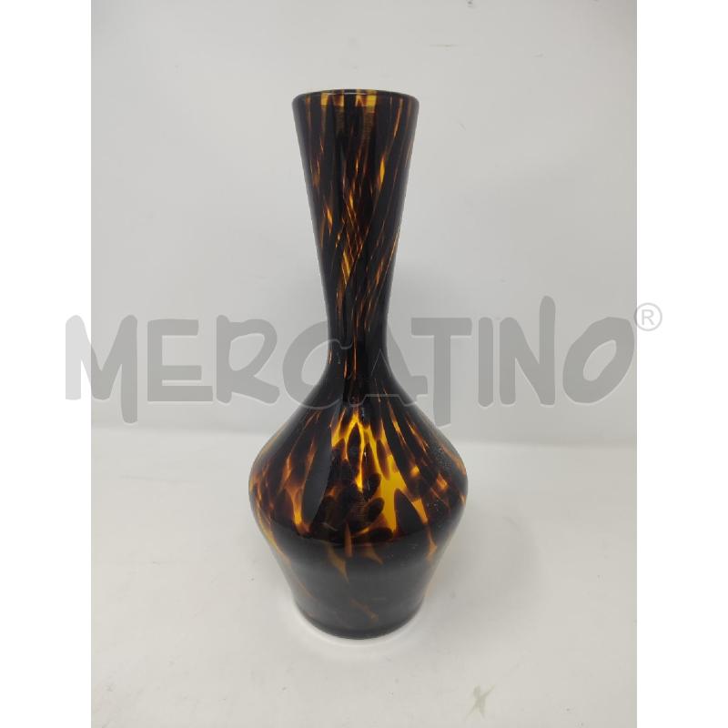 VASO VETRO MARRONE MACULATO H.30 | Mercatino dell'Usato Vinci - fraz. sovigliana 1