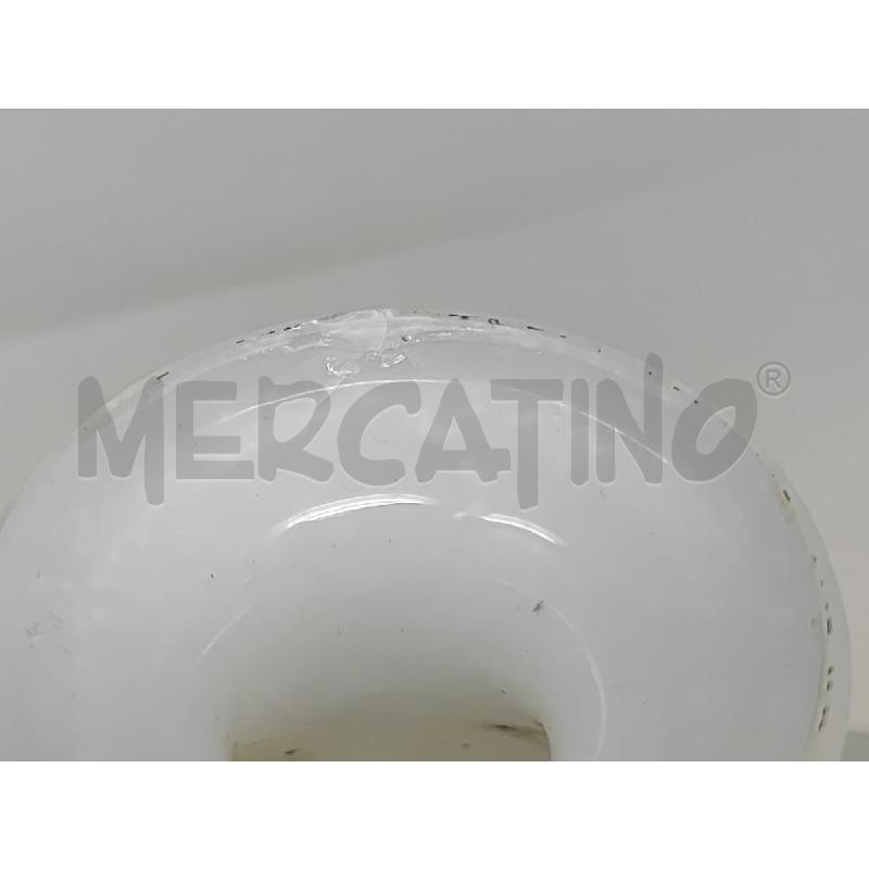 VASO VETRO OVALE BIANCO BALZA AZZURRA | Mercatino dell'Usato Vinci - fraz. sovigliana 3