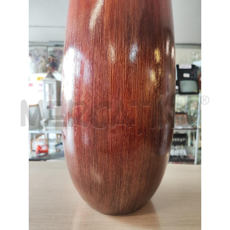 VASO VETRO RIGATO ARANCIO BOCCA STRETTA NUOVO H.60 | Mercatino dell'Usato Vinci - fraz. sovigliana 2