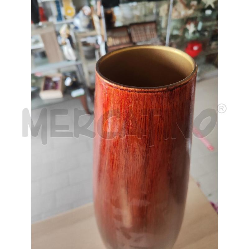 VASO VETRO RIGATO ARANCIO BOCCA STRETTA NUOVO H.60 | Mercatino dell'Usato Vinci - fraz. sovigliana 3