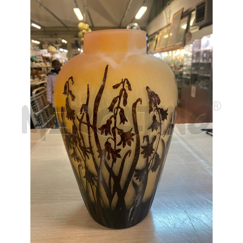 VASO VETRO ROSA FIORI MARRONI H.34 | Mercatino dell'Usato Vinci - fraz. sovigliana 1