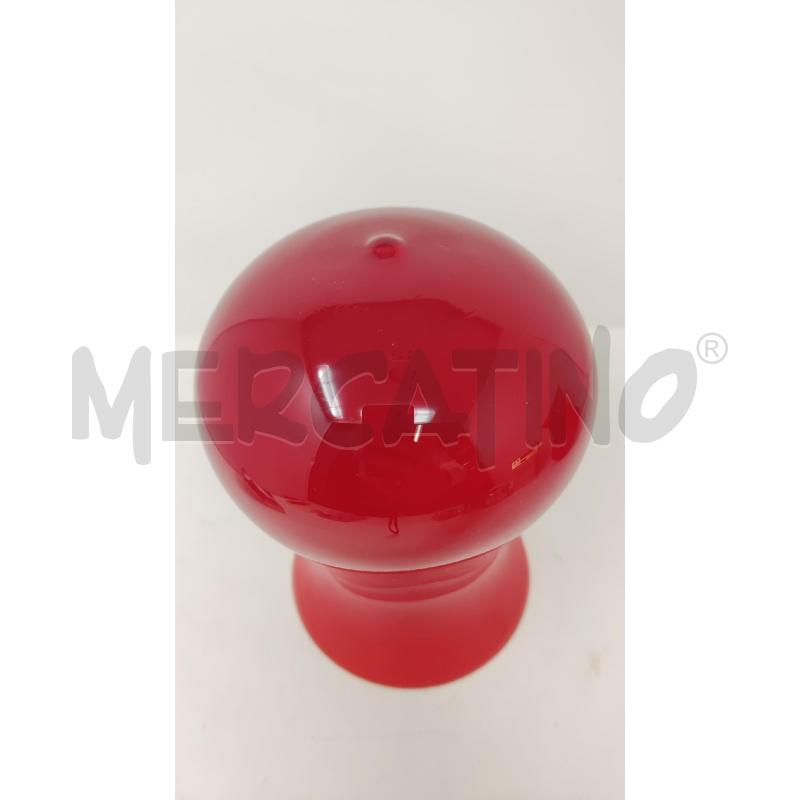 VASO VETRO ROSSO BIANCO BASE TONDA  | Mercatino dell'Usato Vinci - fraz. sovigliana 4