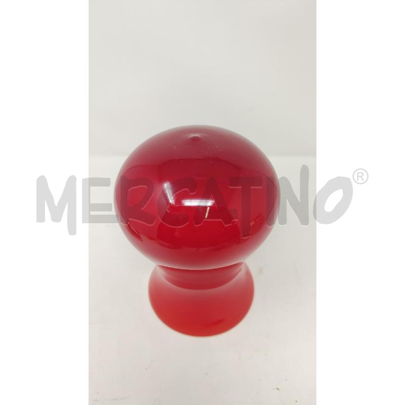 VASO VETRO ROSSO BIANCO BASE TONDA  | Mercatino dell'Usato Vinci - fraz. sovigliana 3