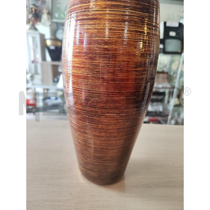 VASO VETRO ROSSO ORO RIGATO H.35 NUOVO | Mercatino dell'Usato Vinci - fraz. sovigliana 3