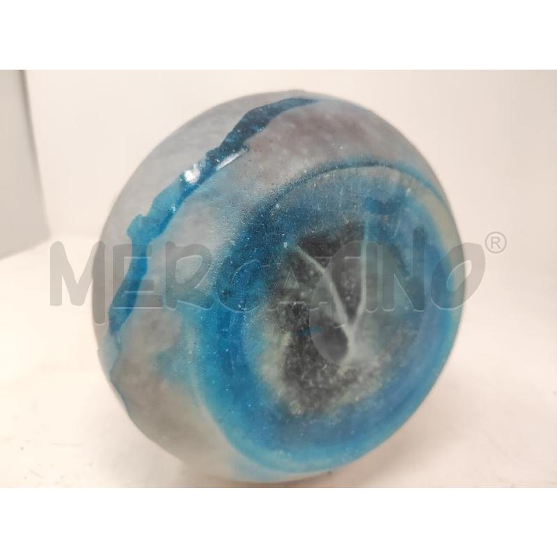 VASO VETRO SFUMATO AZZURRO FOGLIE H.40 | Mercatino dell'Usato Vinci - fraz. sovigliana 4