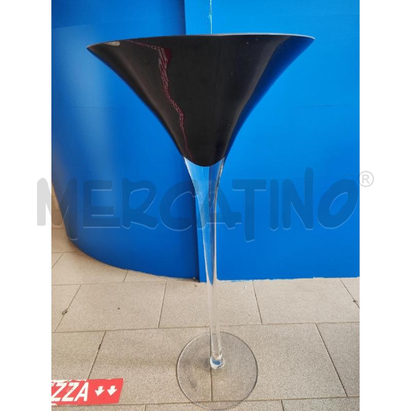 VASO VETRO STELO LUNGO BOCCA CONICA NUOVO H.70 | Mercatino dell'Usato Vinci - fraz. sovigliana 1