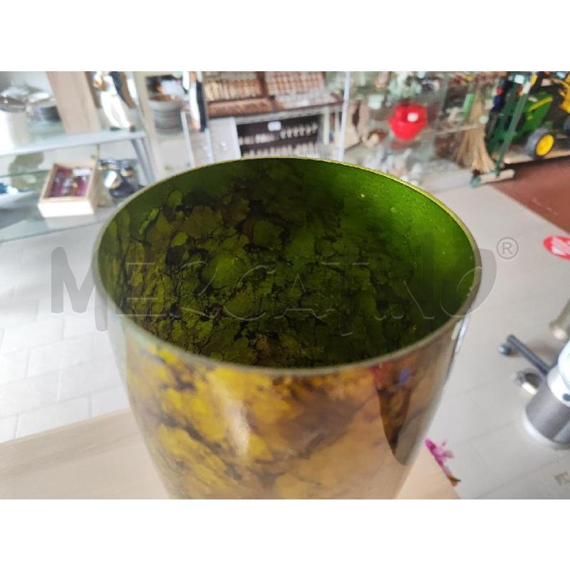 VASO VETRO VERDE MARMORIZZATO CON PIEDE H.35 NUOVO | Mercatino dell'Usato Vinci - fraz. sovigliana 3