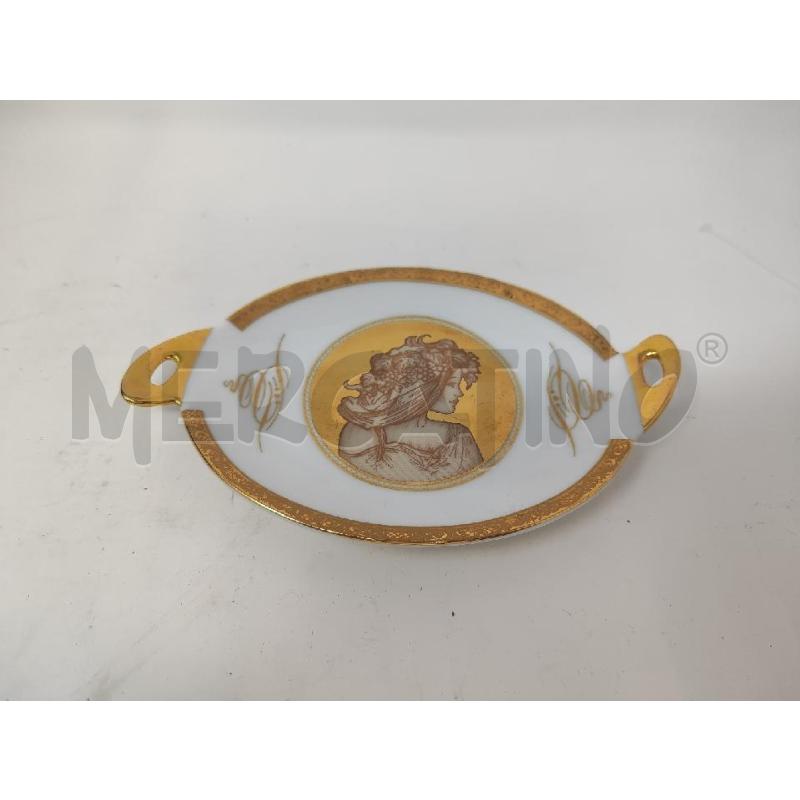 VASSOIETTO OVALE ROYAL LIMOGES TESTA BIANCO ORO | Mercatino dell'Usato Vinci - fraz. sovigliana 1