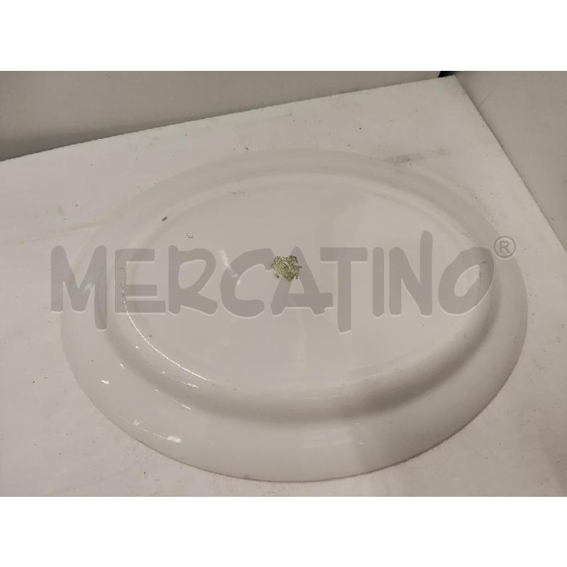 VASSOIO OVALE RICHARD CERAMICA BIANCO FIORI ORO | Mercatino dell'Usato Vinci - fraz. sovigliana 3
