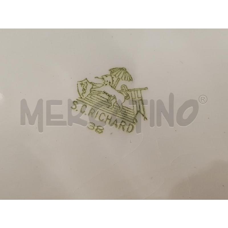 VASSOIO OVALE RICHARD CERAMICA BIANCO FIORI ORO | Mercatino dell'Usato Vinci - fraz. sovigliana 4