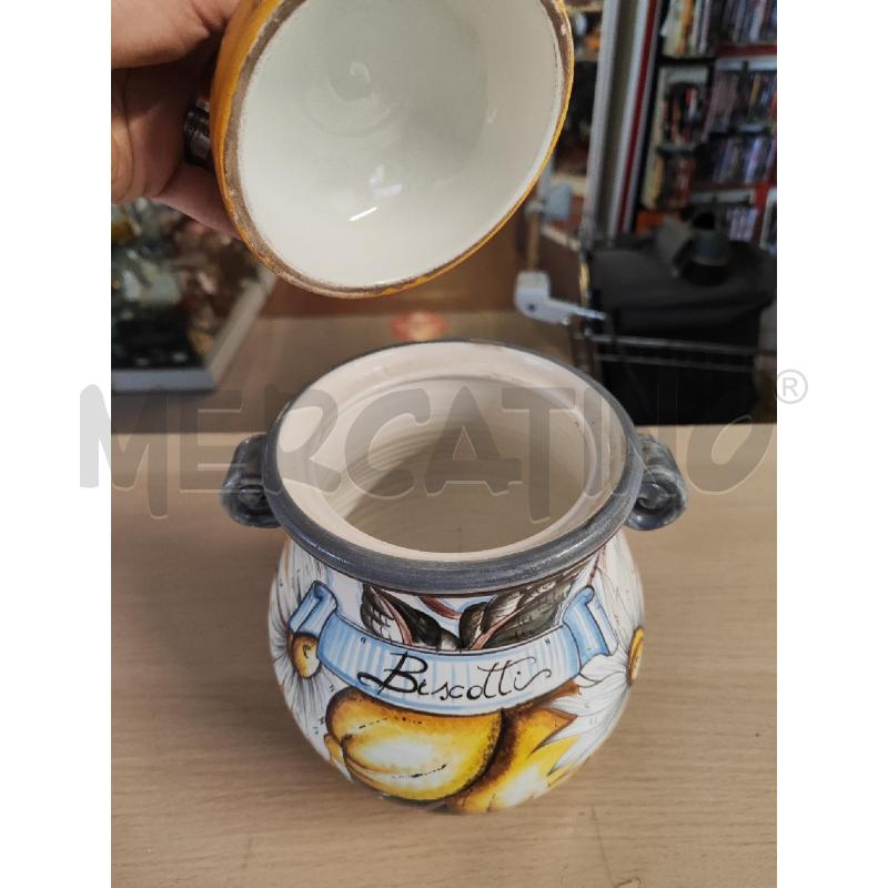 VASSOIO + BARATTOLO BISCOTTI CERAMICA GIALLA | Mercatino dell'Usato Vinci - fraz. sovigliana 5