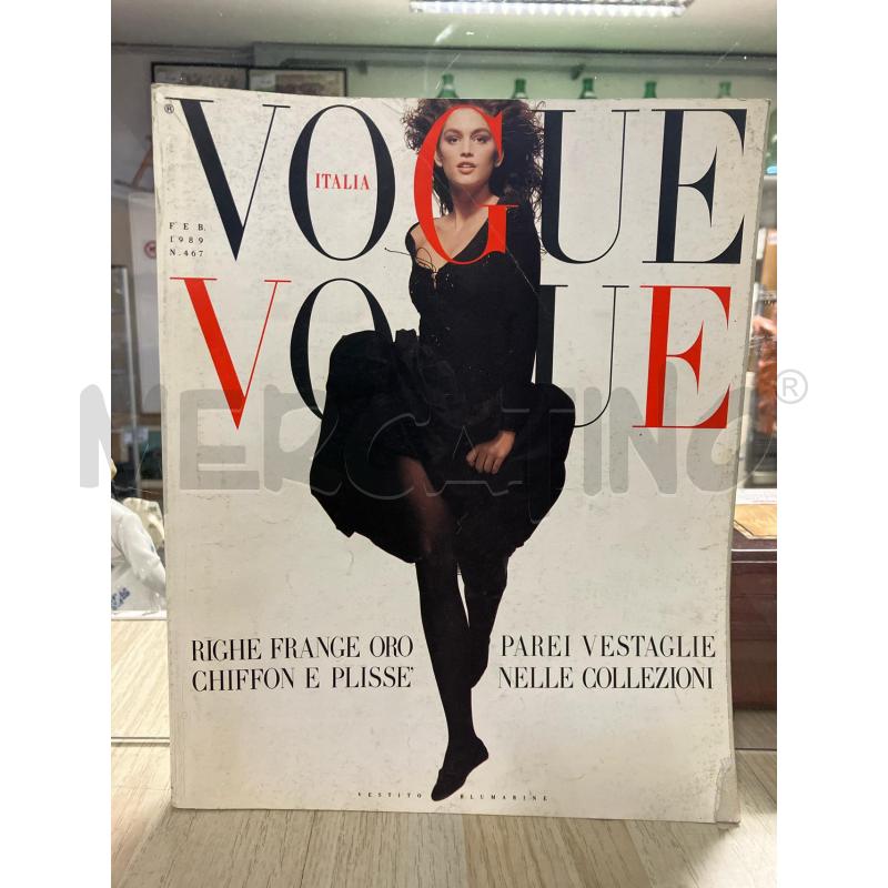 VOGUE ITALIA FEBBRAIO 1989 CINDY CRAWFORD COVER PHOTO | Mercatino dell'Usato Vinci - fraz. sovigliana 1