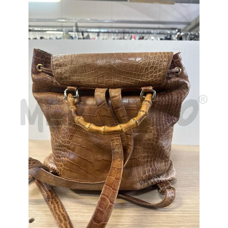 ZAINO DONNA # PELLE BEIGE TASCHINI CON BAMBU | Mercatino dell'Usato Vinci - fraz. sovigliana 2