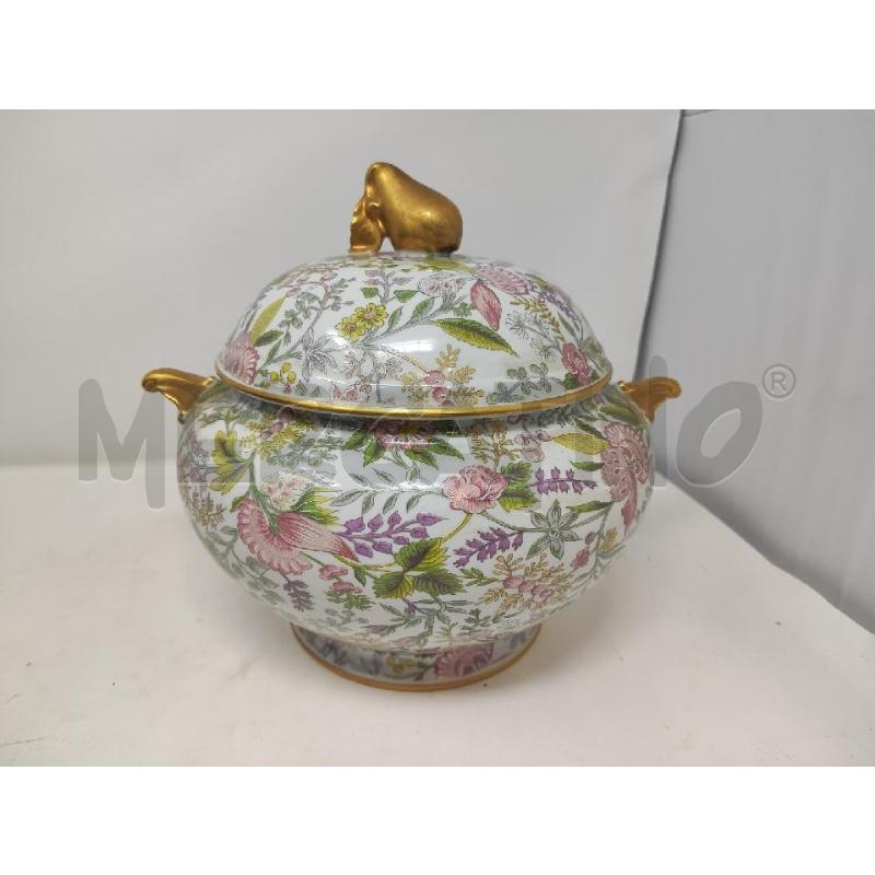 ZUPPIERA CERAMICA TONDA LIMOGES PATE FIORI ROSA | Mercatino dell'Usato Vinci - fraz. sovigliana 1