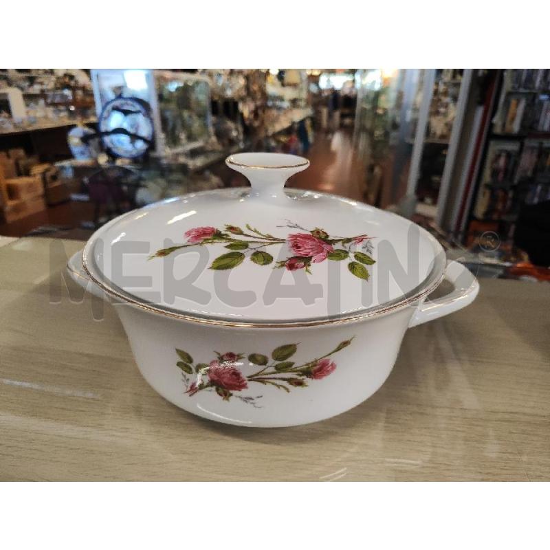 ZUPPIERA TONDA CERAMICA BAVARIA FIORI ROSA | Mercatino dell'Usato Vinci - fraz. sovigliana 1